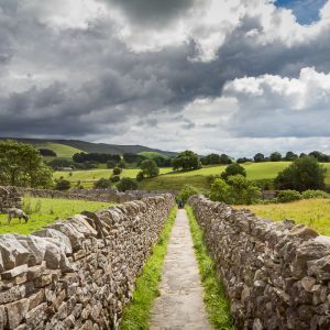 Through the dry stone walls