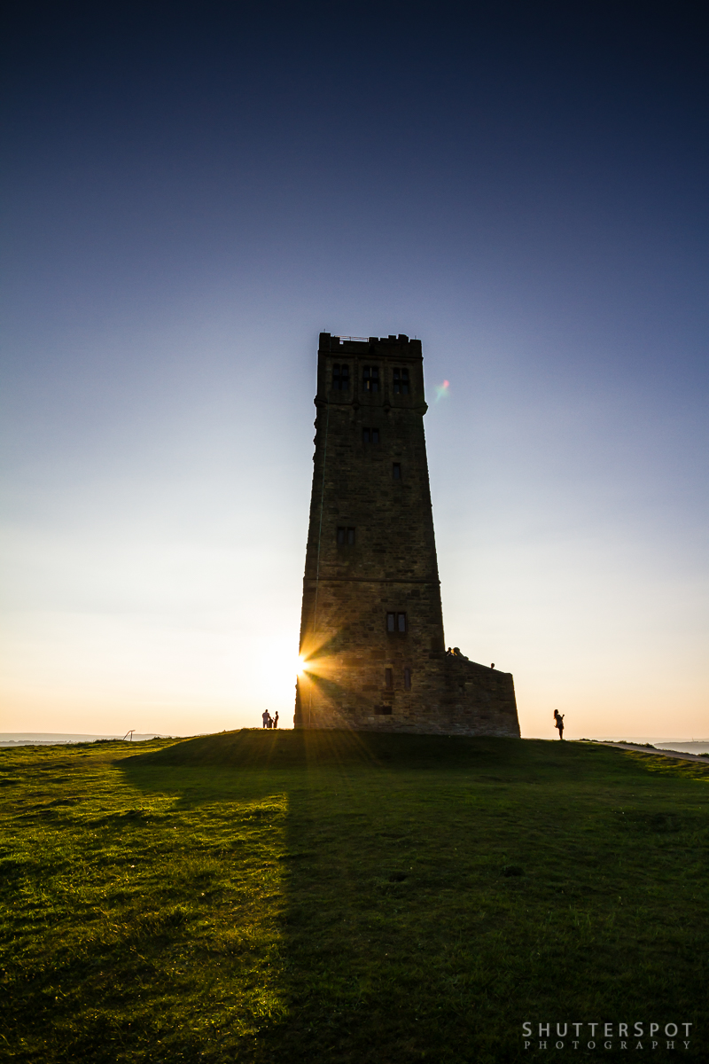 Sunset behind Victoria Tower