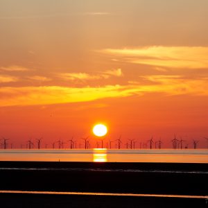 Talacre Wind Farm Sunset